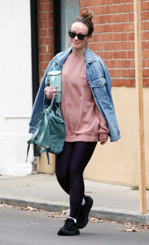 Olivia Wilde in a Blue Denim Jacket