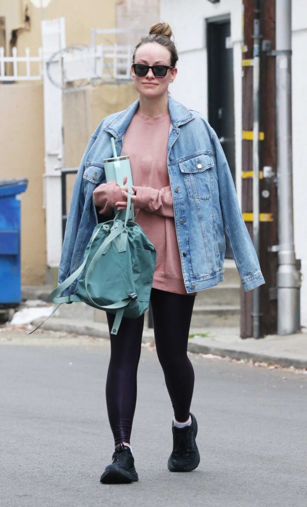 Olivia Wilde in a Blue Denim Jacket