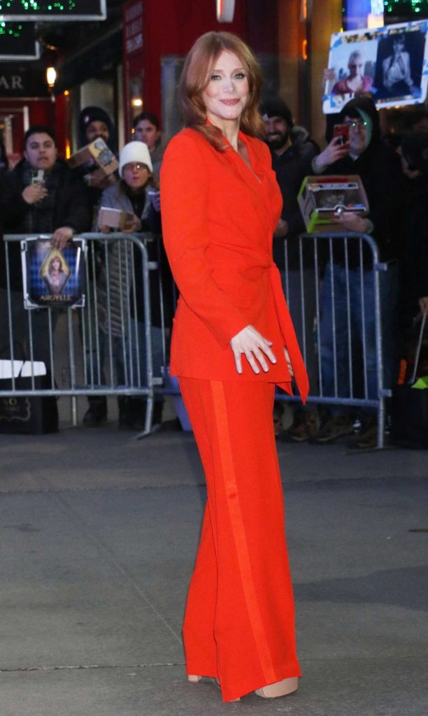 Bryce Dallas Howard in a Red Pantsuit