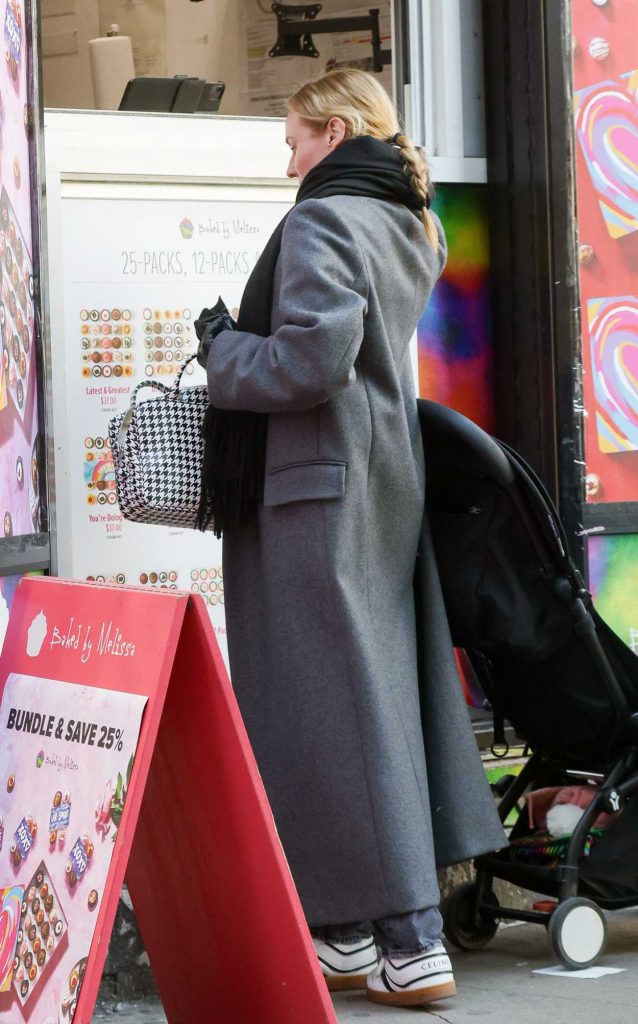 Diane Kruger in a Grey Coat