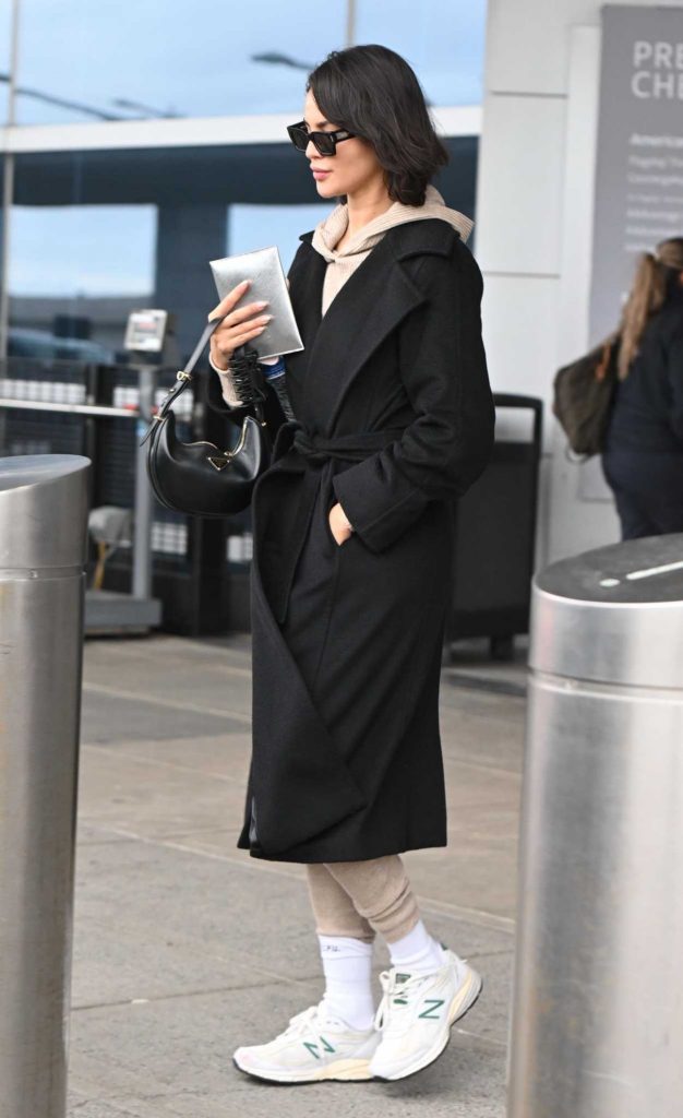 Eiza Gonzalez in a Black Coat