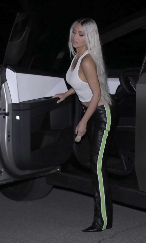 Kim Kardashian in a White Tank Top