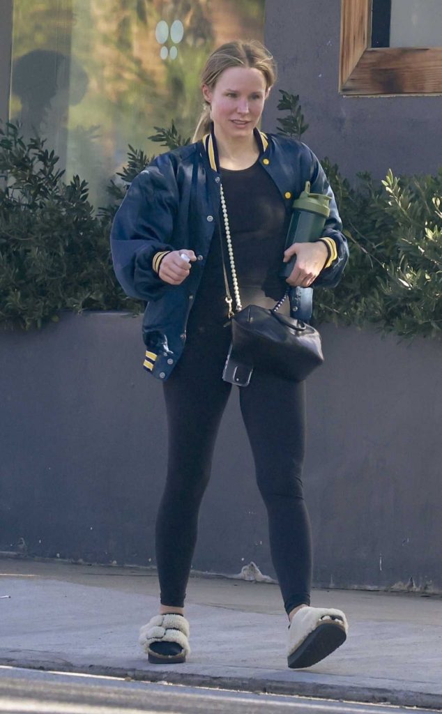 Kristen Bell in a Blue Jacket