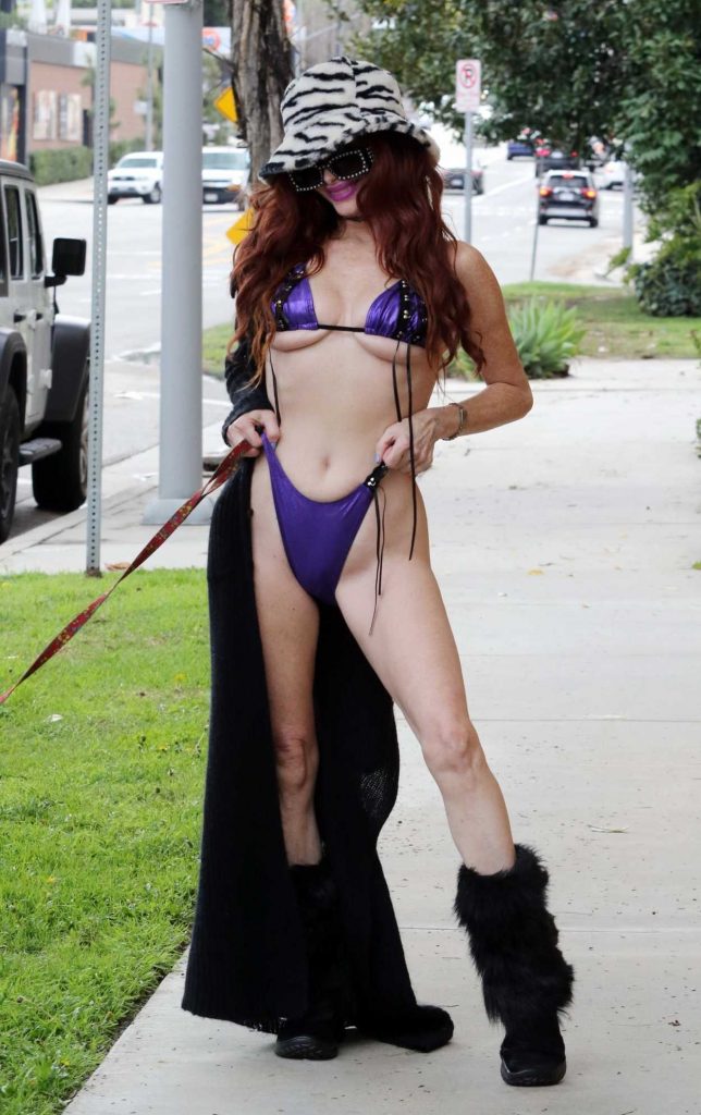 Phoebe Price in a Purple Bikini