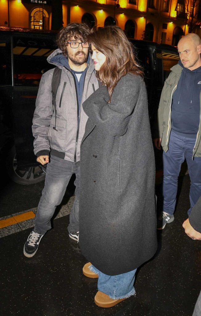 Selena Gomez in a Black Coat