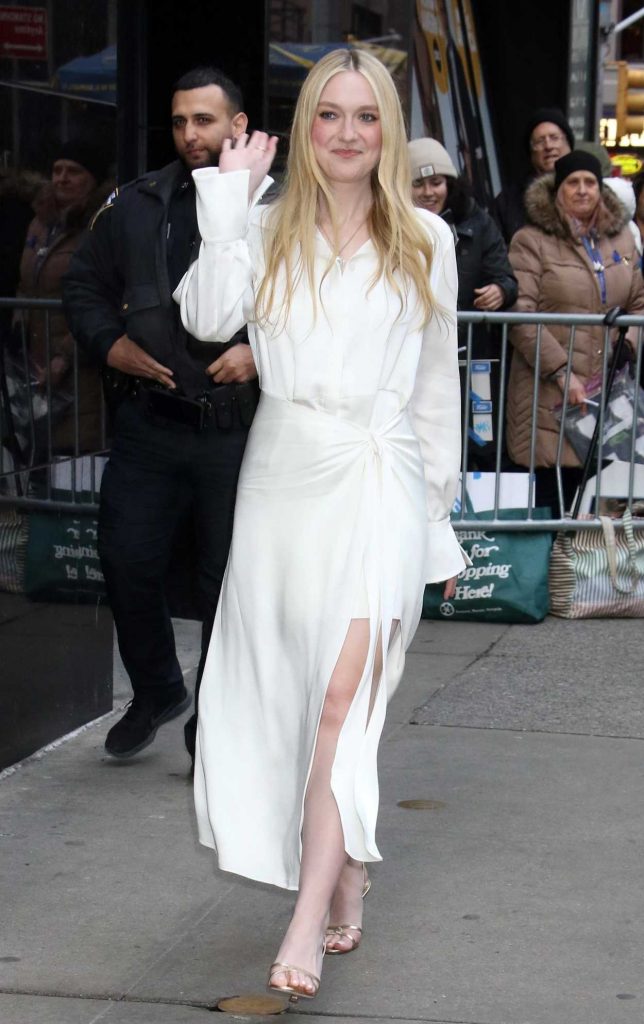 Dakota Fanning in a White Dress