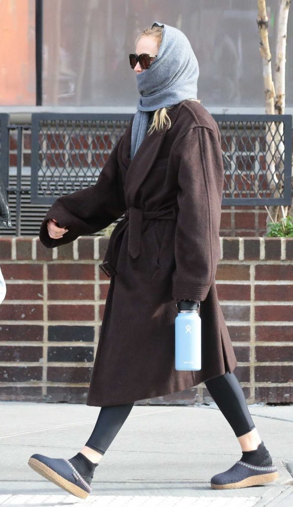 Jennifer Lawrence in a Brown Coat