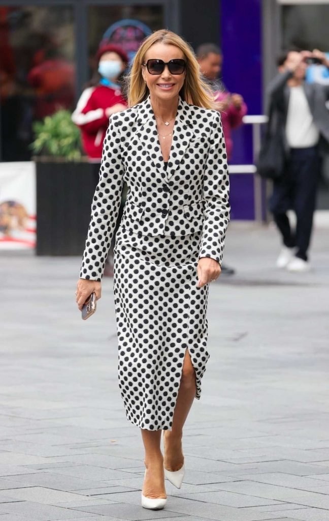 Amanda Holden in a Polka Dot Suit