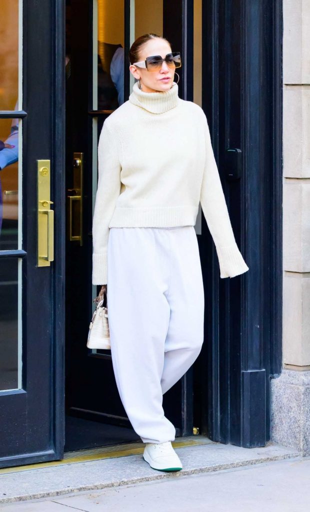 Jennifer Lopez in a White Sweater