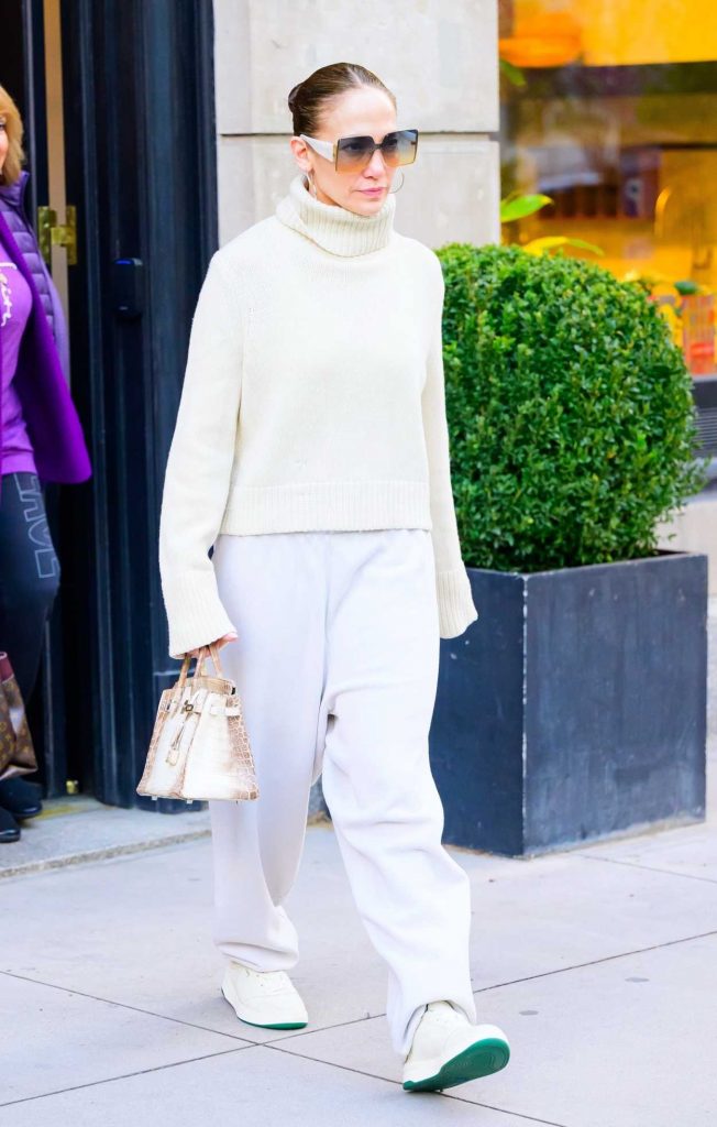 Jennifer Lopez in a White Sweater