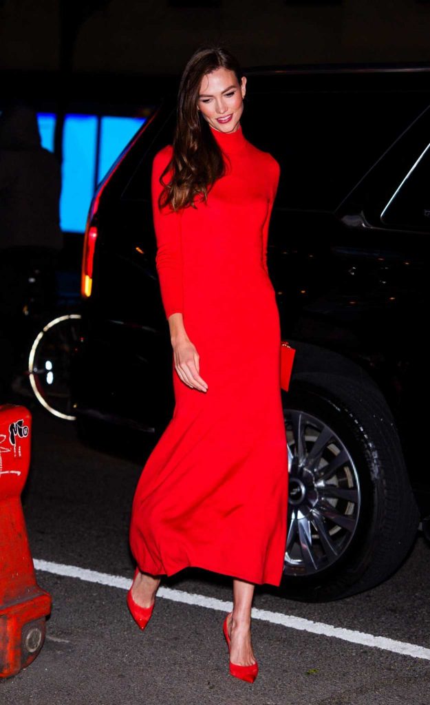 Karlie Kloss an a Red Dress