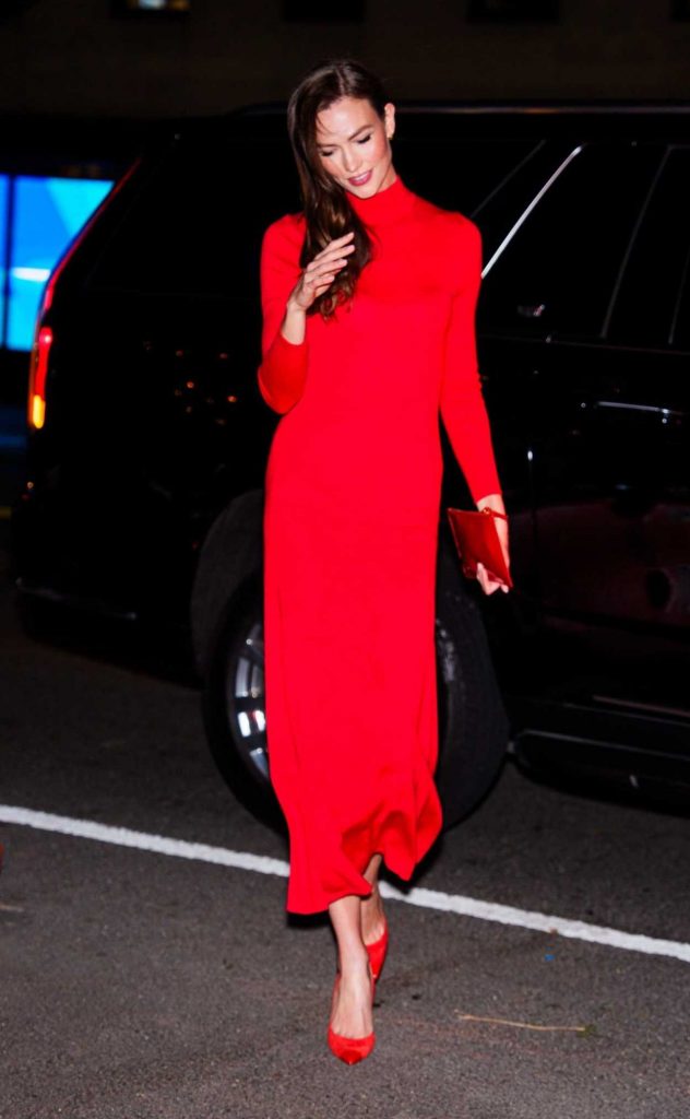 Karlie Kloss an a Red Dress