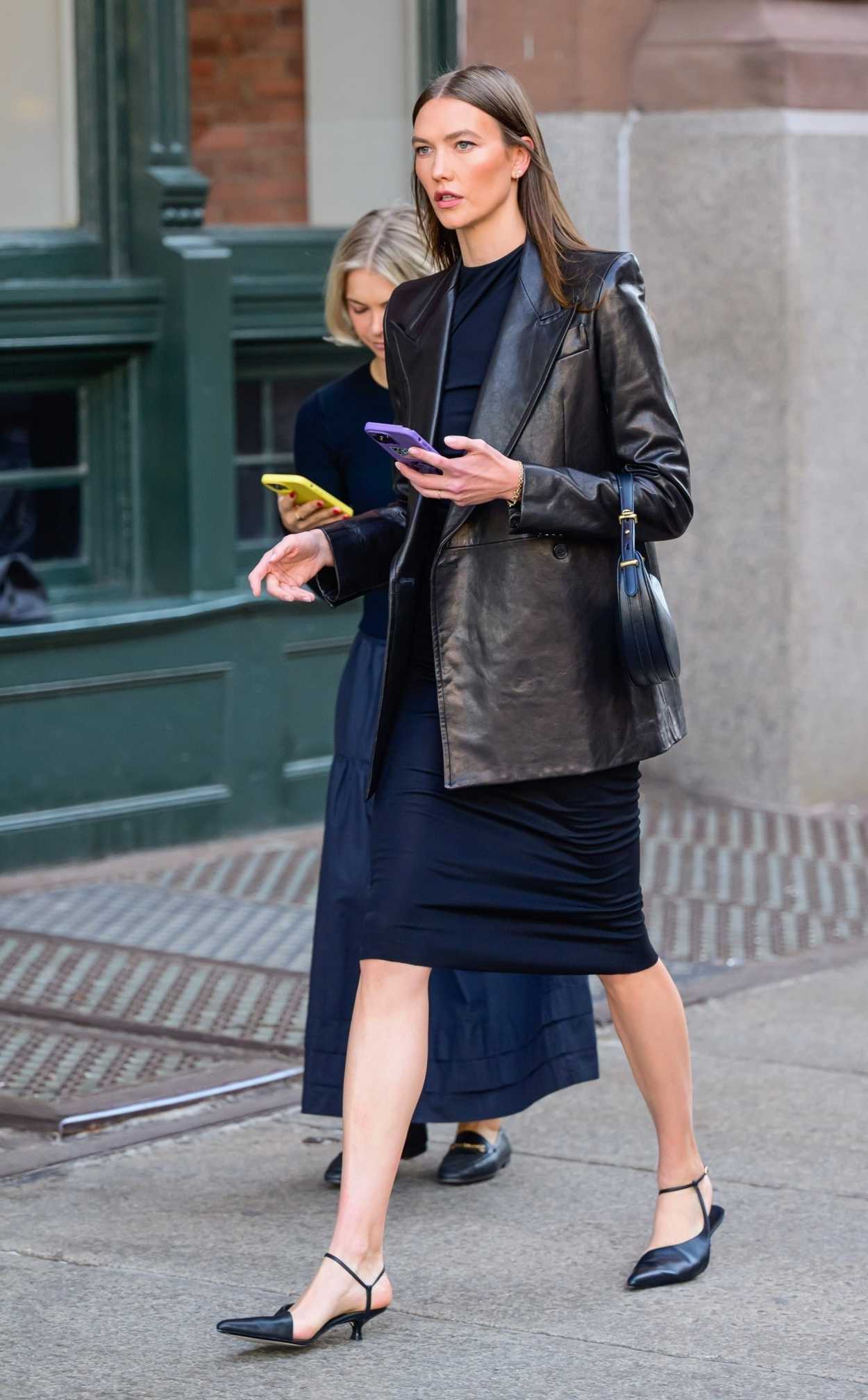 Karlie Kloss in a Black Blazer Was Seen Out with a Friend in New York ...
