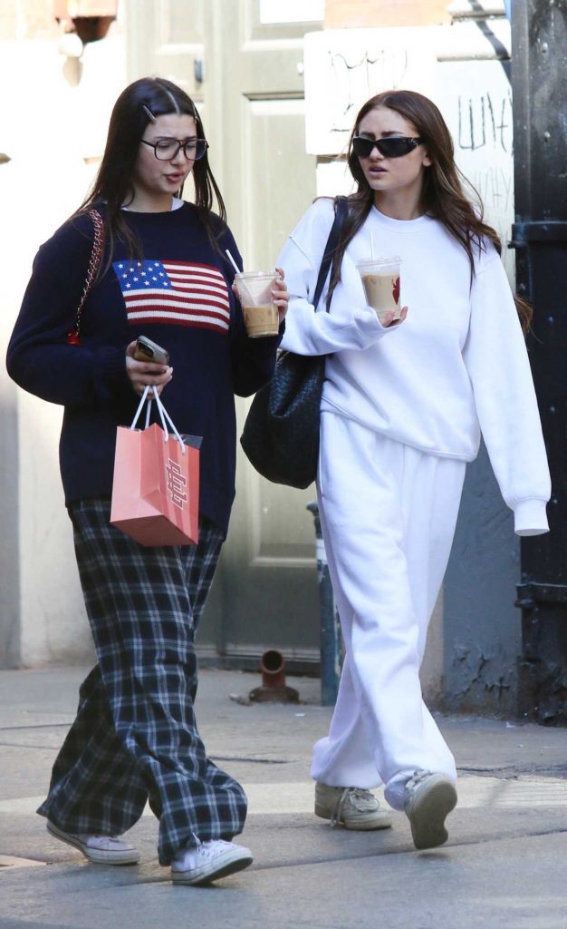 Leni Klum in a White Sweatsuit