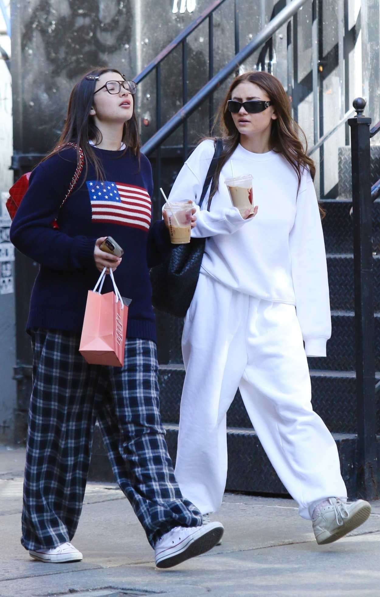 Leni Klum in a White Sweatsuit Was Seen Out with a Friend in New York ...
