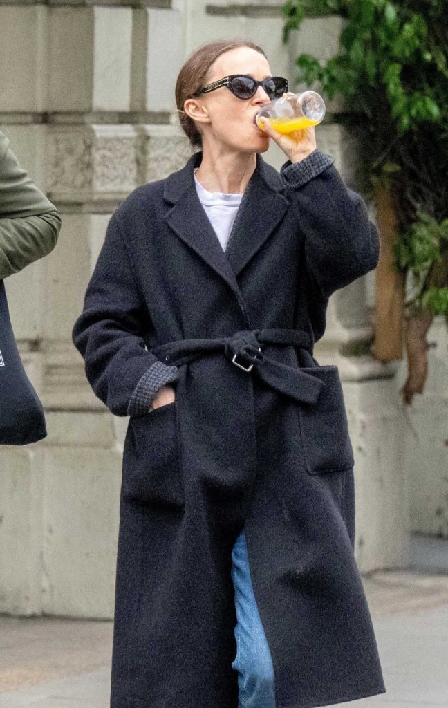 Natalie Portman in a Black Coat