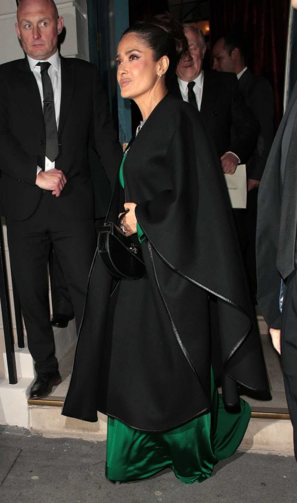 Salma Hayek in a Green Dress