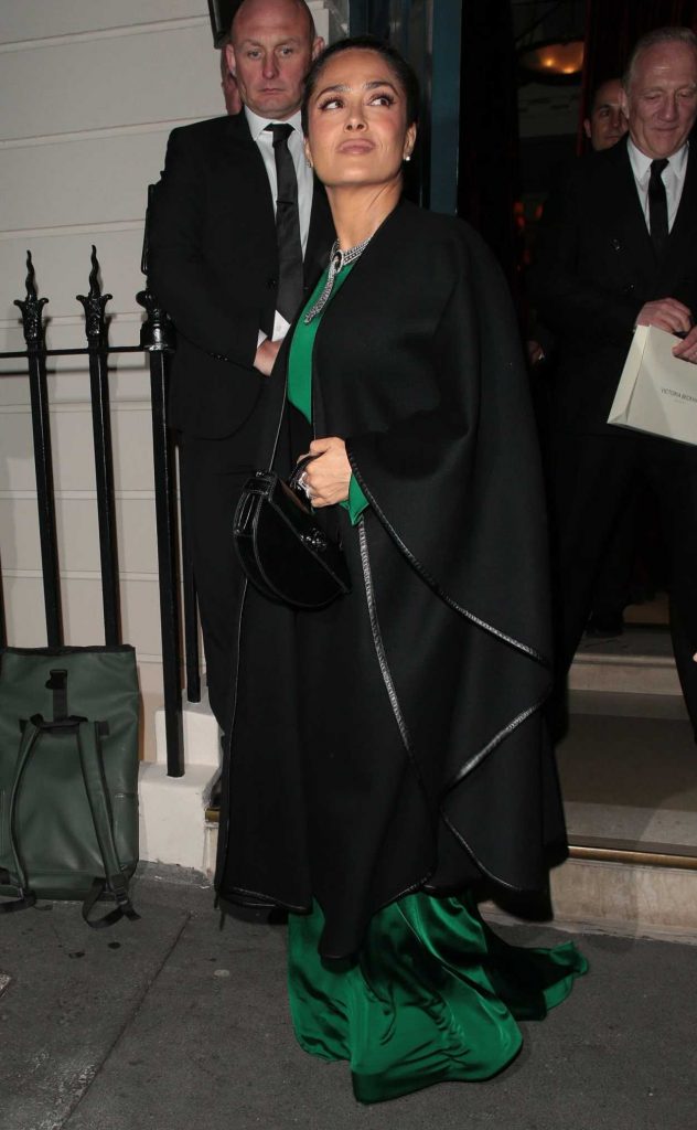 Salma Hayek in a Green Dress