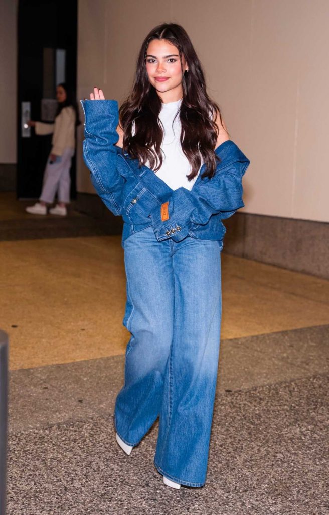 Ariana Greenblatt in a Denim Ensemble