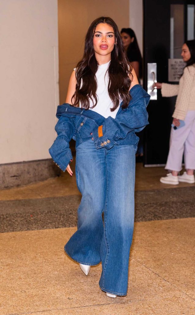 Ariana Greenblatt in a Denim Ensemble