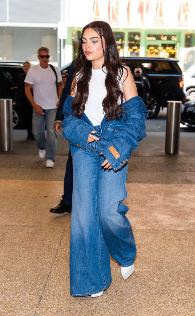 Ariana Greenblatt in a Denim Ensemble