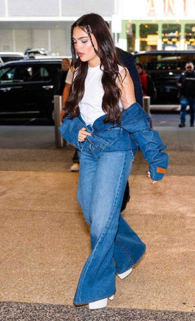 Ariana Greenblatt in a Denim Ensemble