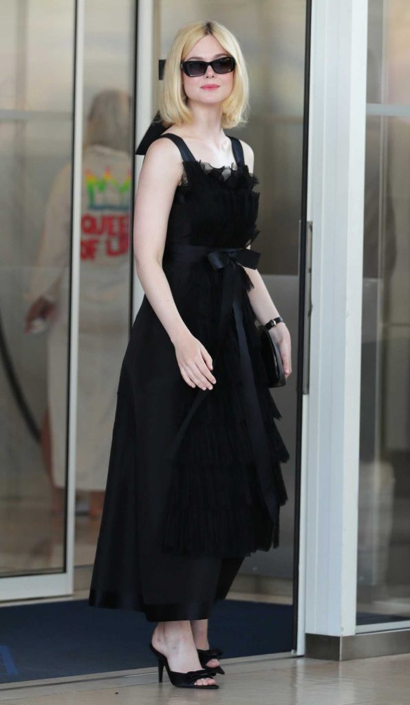 Elle Fanning in a Black Dress