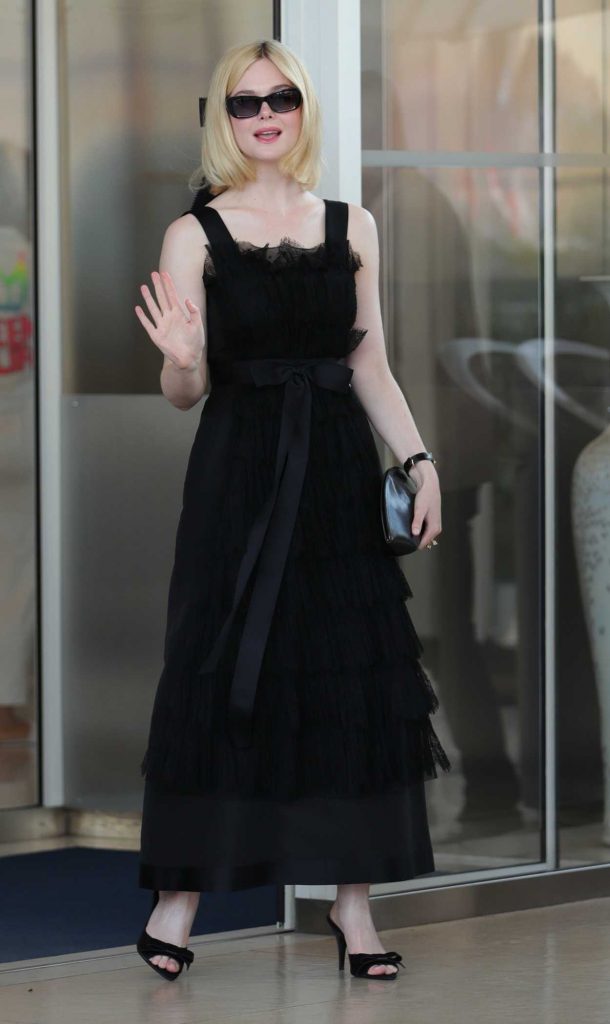 Elle Fanning in a Black Dress
