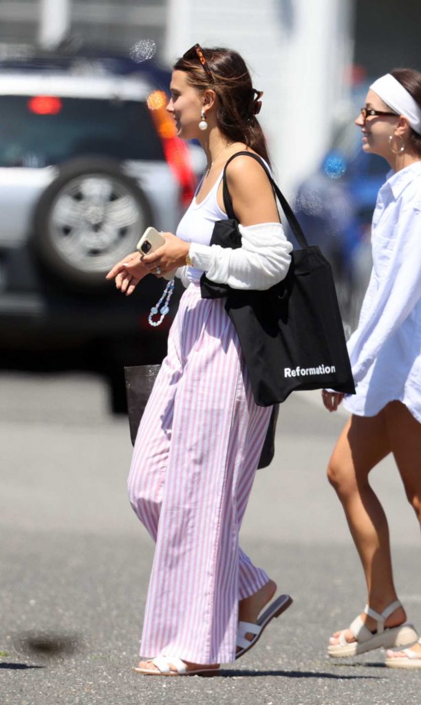 Millie Bobby Brown in a White Tank Top