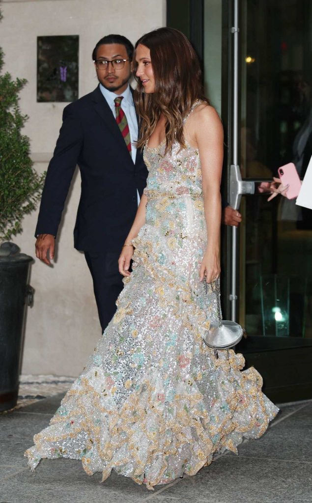 Alicia Vikander in a Floral Dress