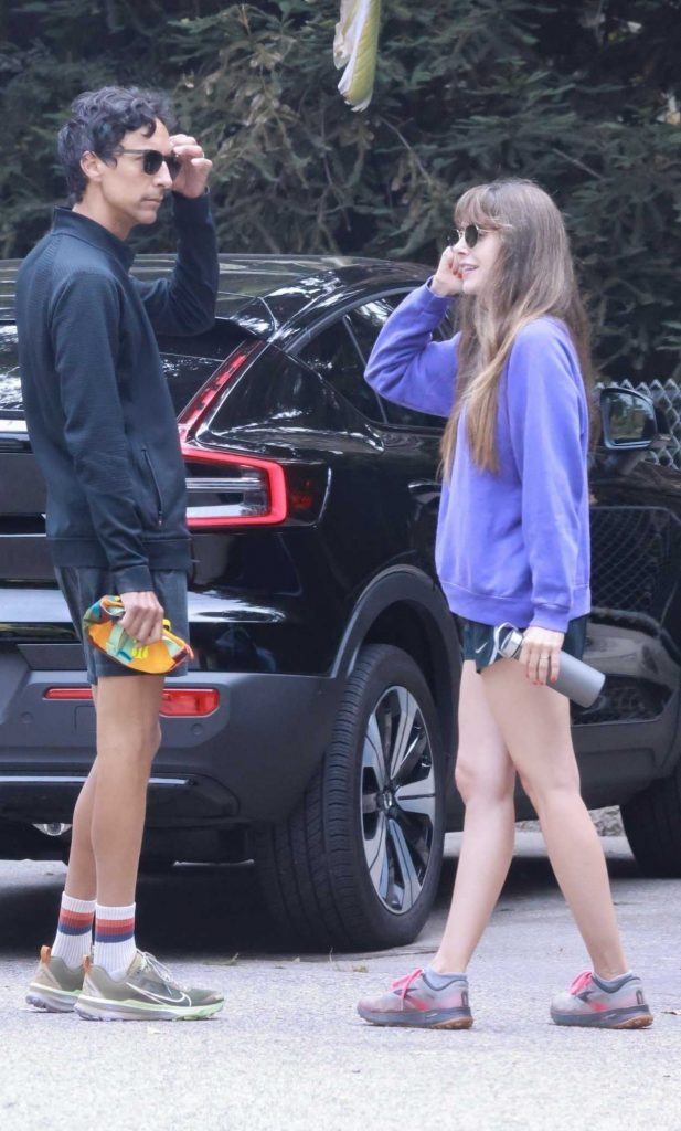 Alison Brie in a Purple Sweatshirt