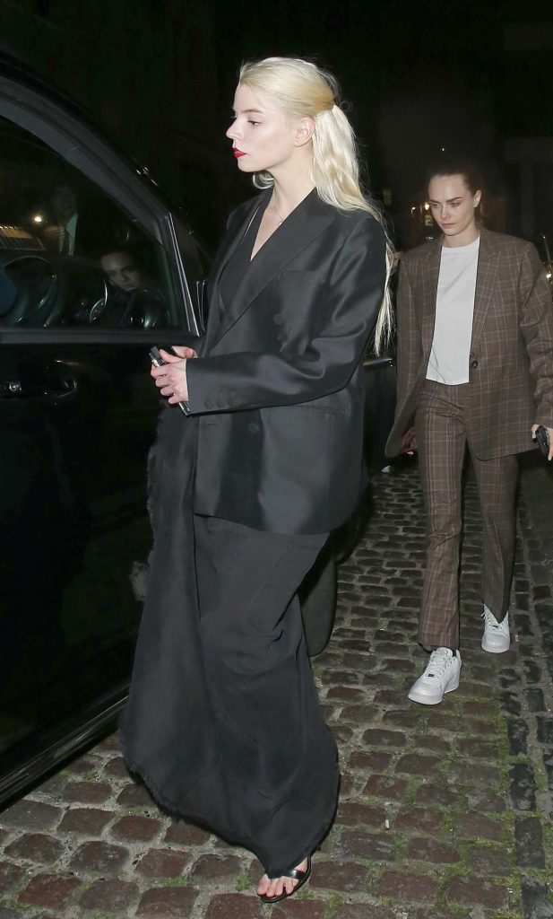 Anya Taylor-Joy in a Black Blazer