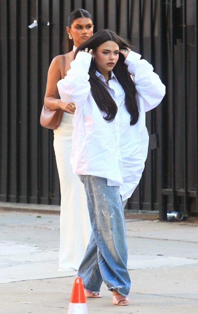 Ariana Greenblatt in a White Oversized Shirt