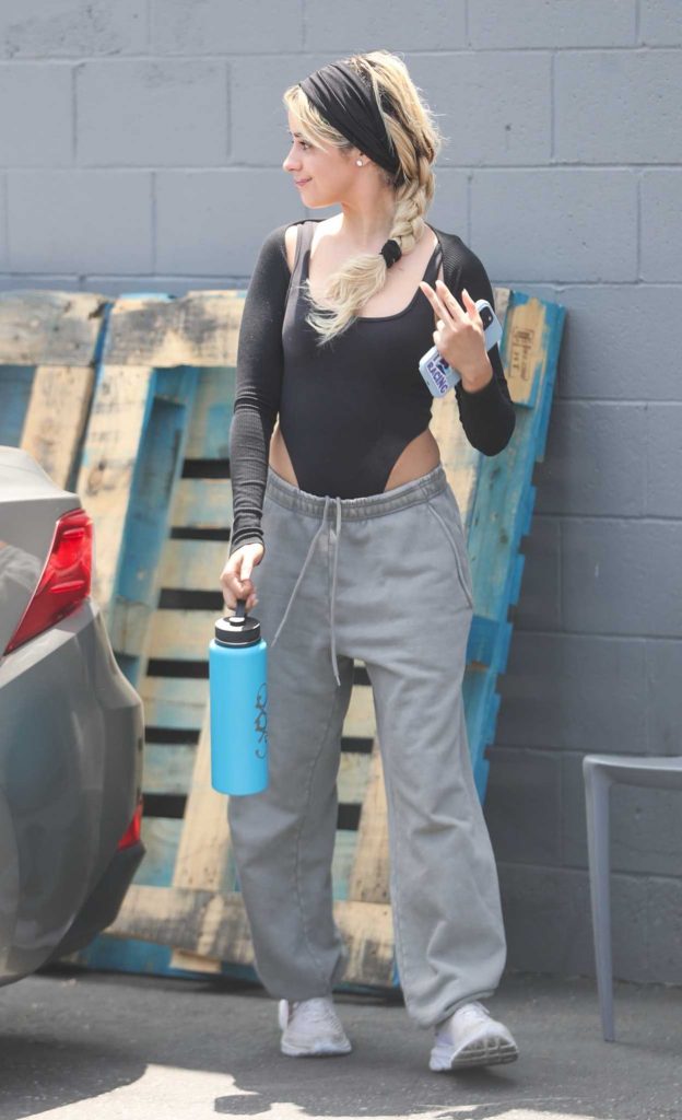 Camila Cabello in a Grey Sweatpants