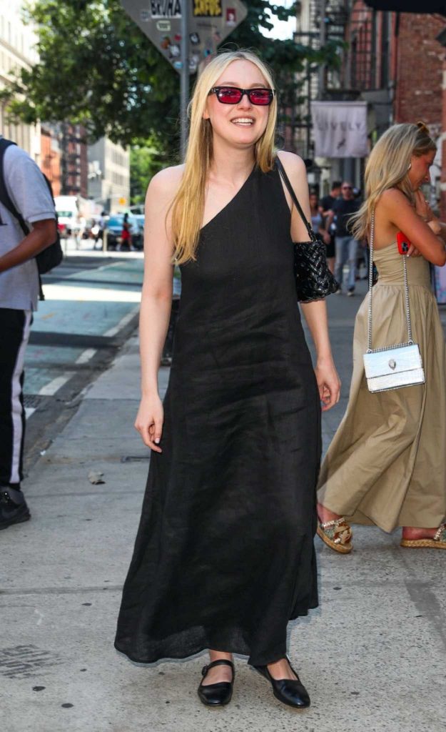 Dakota Fanning in a Black Dress