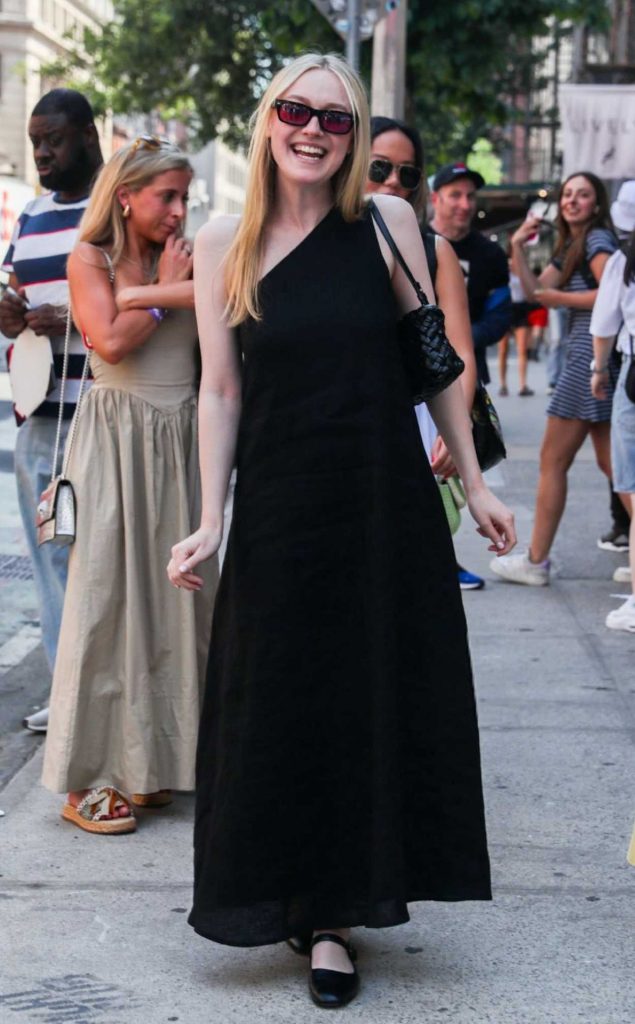 Dakota Fanning in a Black Dress