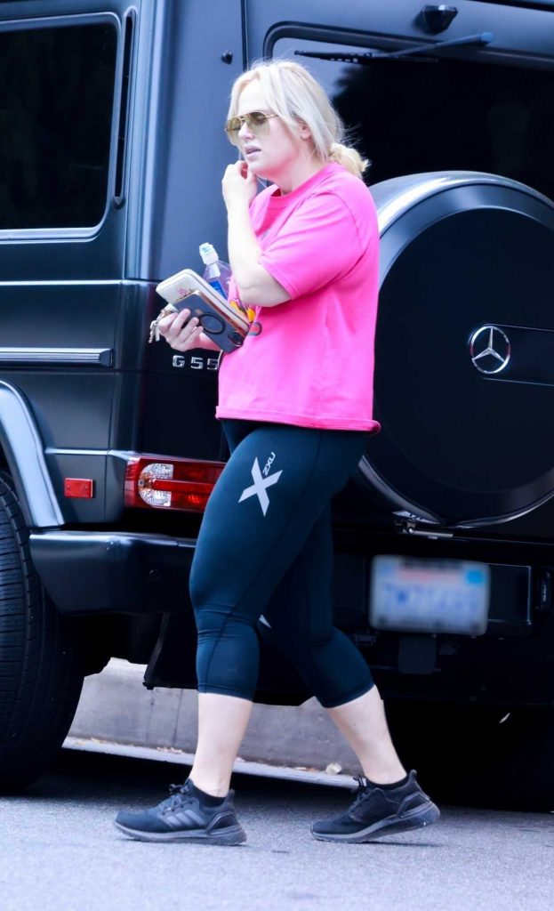 Rebel Wilson in a Pink Tee