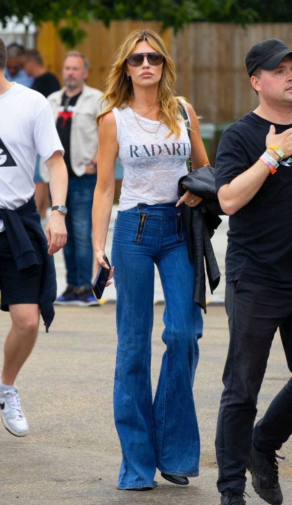 Abbey Clancy in a White Tee