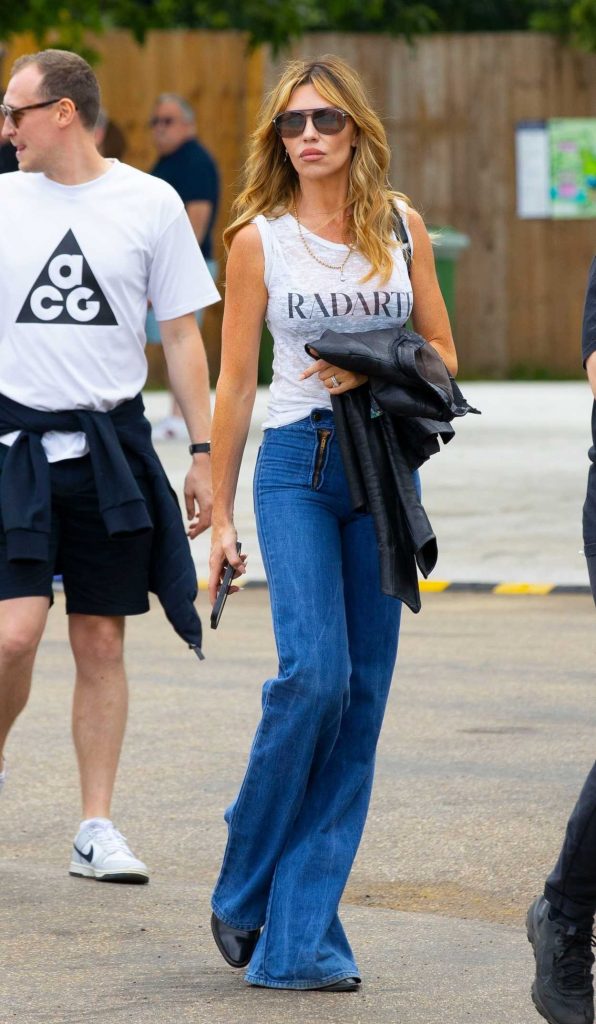 Abbey Clancy in a White Tee