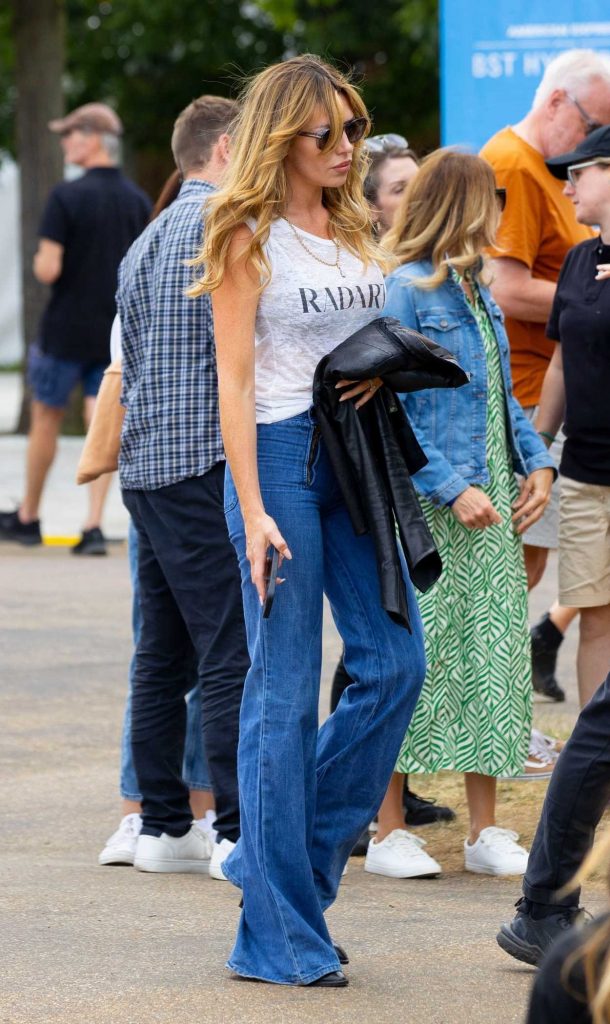 Abbey Clancy in a White Tee