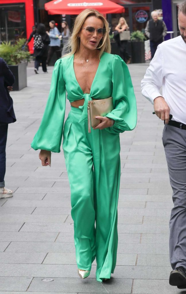 Amanda Holden in a Green Ensemble