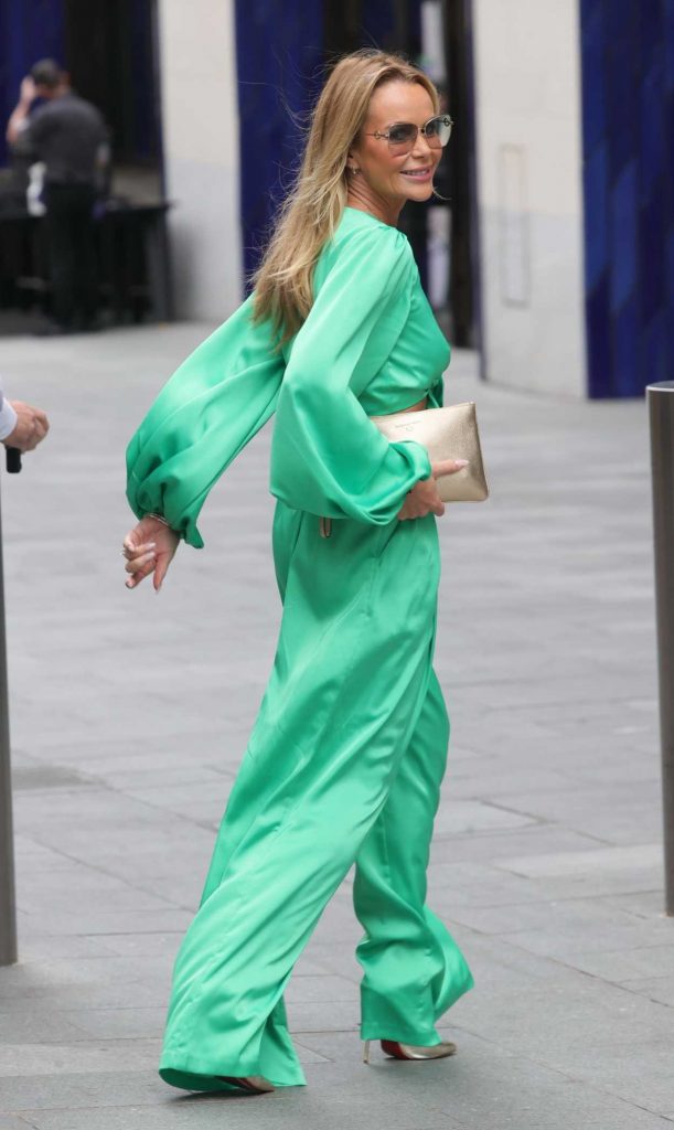 Amanda Holden in a Green Ensemble