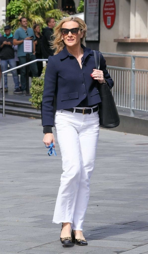 Gabby Logan in a White Pants