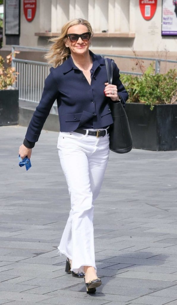 Gabby Logan in a White Pants