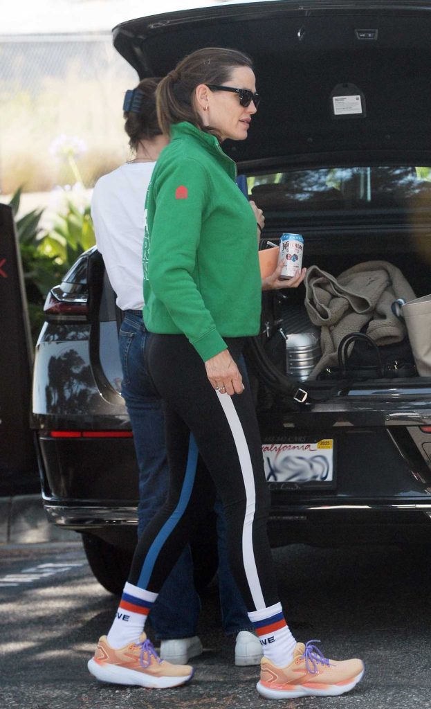 Jennifer Garner in a Green Track Jacket