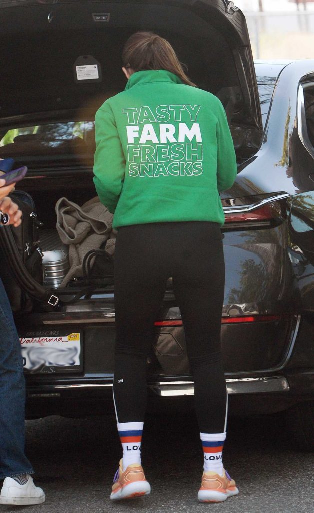 Jennifer Garner in a Green Track Jacket