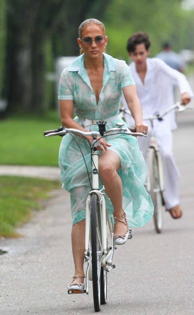 Jennifer Lopez in a Green Dress