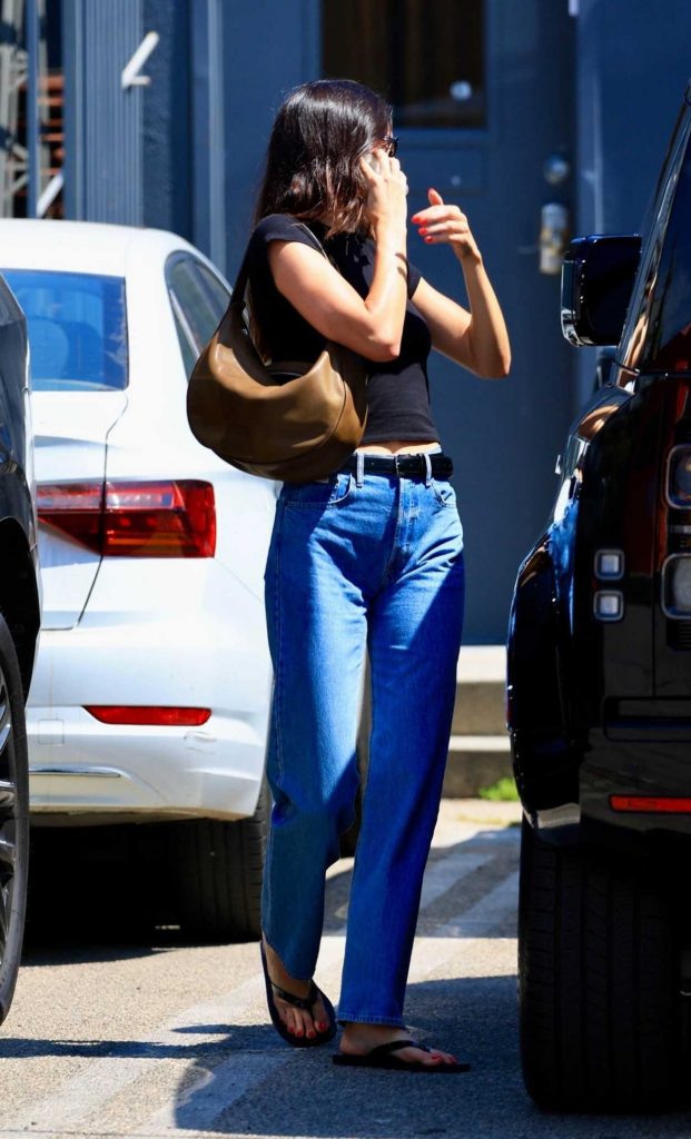 Kendall Jenner in a Black Tee