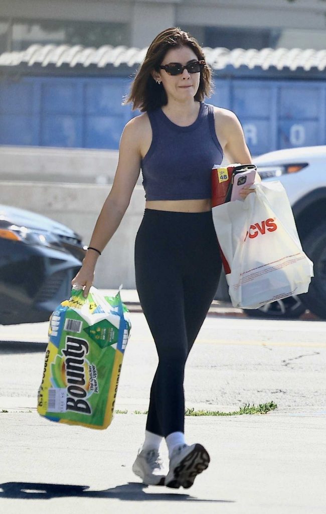 Lucy Hale in a Blue Top