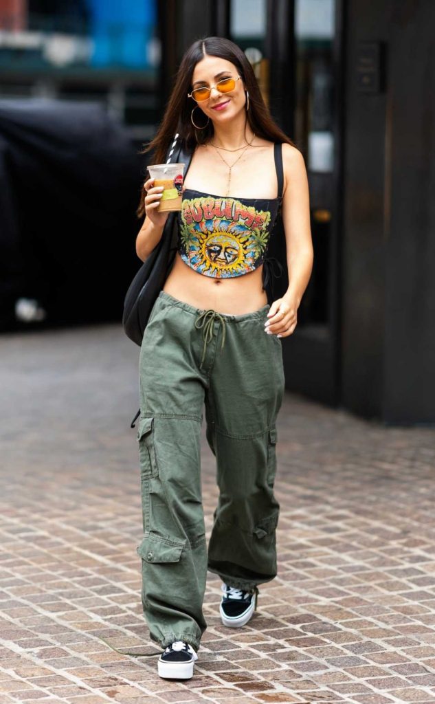 Victoria Justice in an Olive Pants